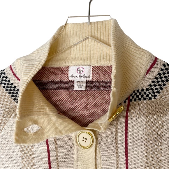 Hot in Hollywood Cream Tartan Plaid Women Cape Poncho Shawl Wrap Multicolor XS/S - Picture 7 of 9